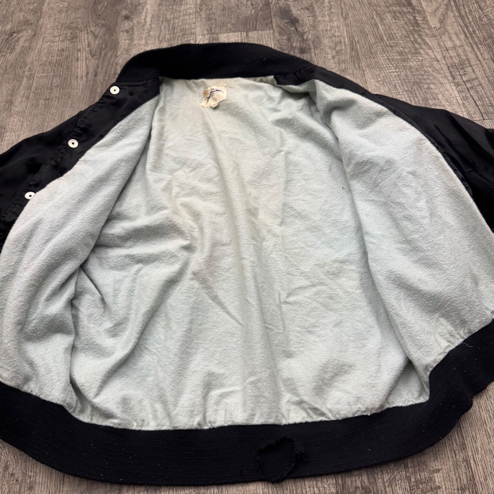 Vintage 80s MTV Music Television Satin Bomber Jacket - Picture 5 of 12